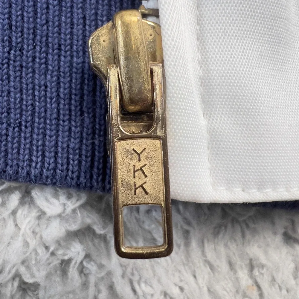 Vintage Polo Ralph Lauren Varsity Jacket Mens L White Satin Crest Hong Kong 90s